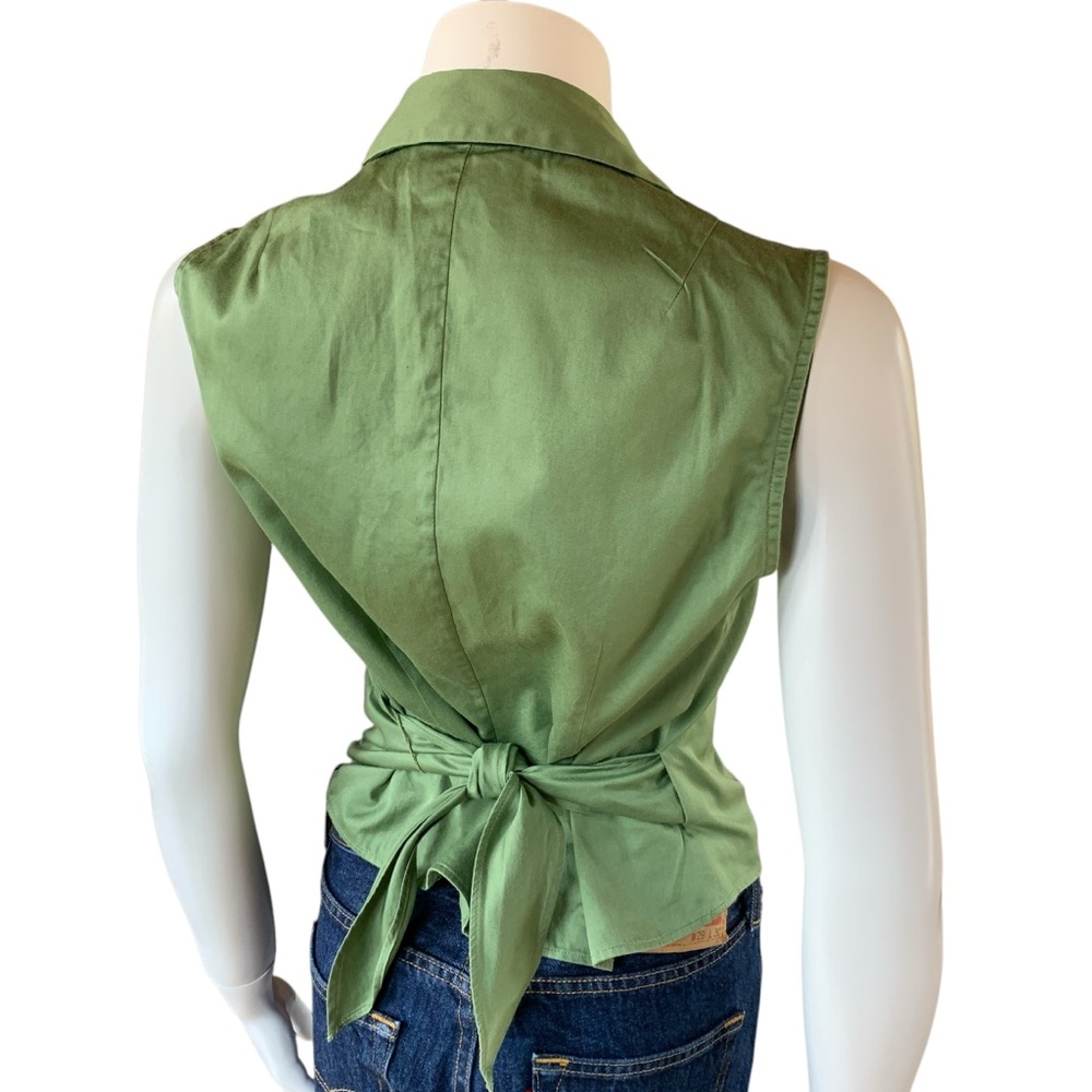 Talbots sleeveless 100% cotton wrap top size 6 - Picture 3 of 6